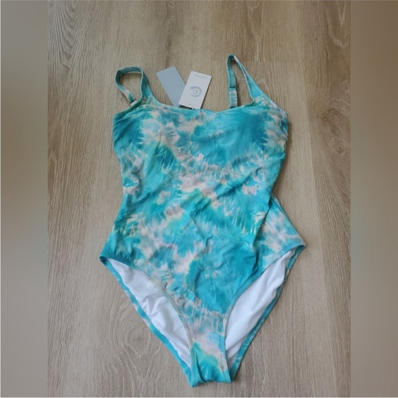 JOHNNY WAS Calme Turquoise Tie Dye One
Piece Tank Swimsuit - Picture 6 of 11